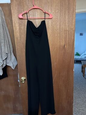 Black Sleeveless Wide-Leg Jumpsuit